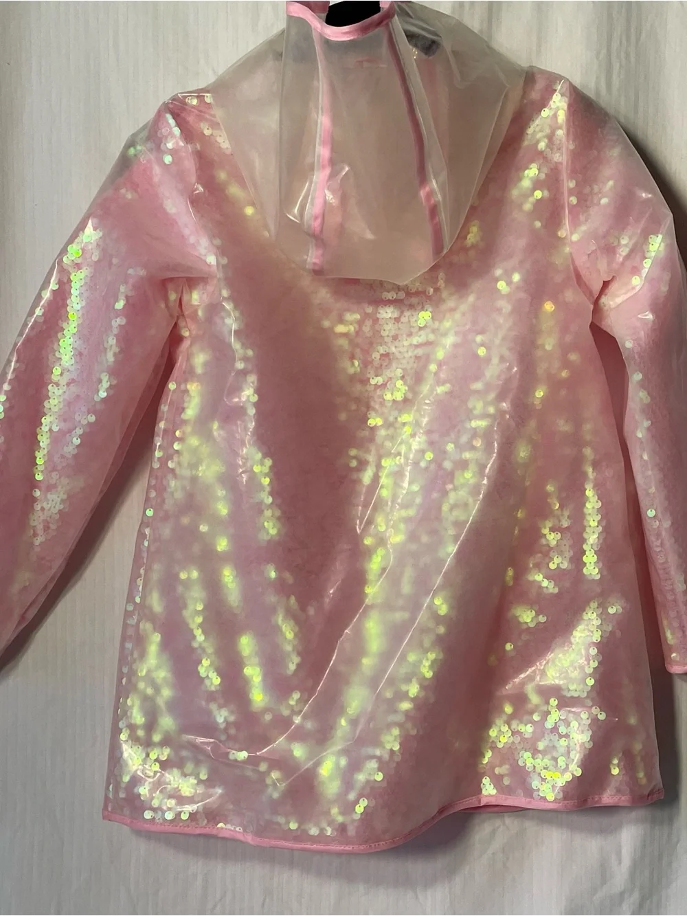 Disney Pink Iridescent Sequin Kids Raincoat